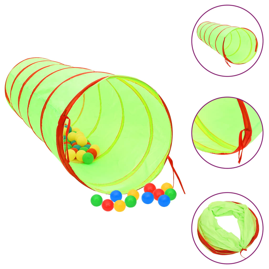 vidaXL Children Play Tunnel Green 175 cm Polyester
