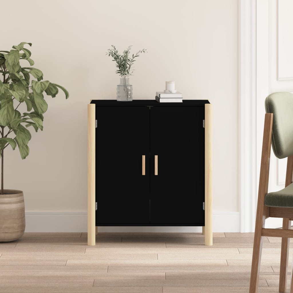 vidaXL Sideboard Black 62x38x70 cm Engineered Wood