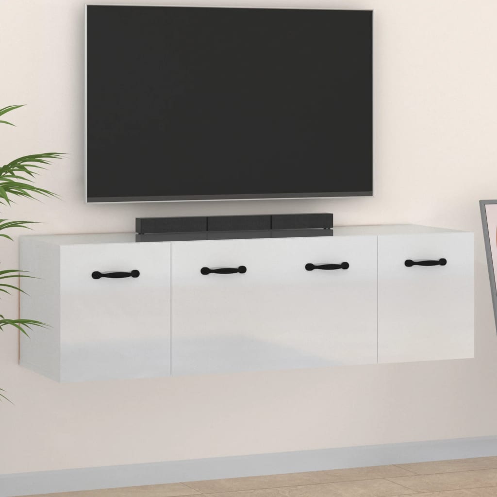 vidaXL Wall Cabinets 2 pcs High Gloss White 80x36.5x35 cm Engineered Wood