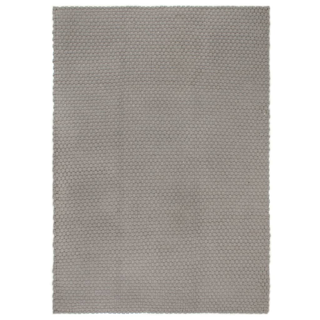 vidaXL Rug Rectangular Grey 80x160 cm Cotton