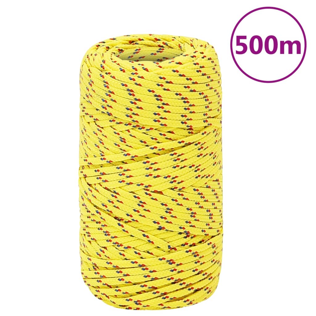 vidaXL Boat Rope Yellow 2 mm 500 m Polypropylene