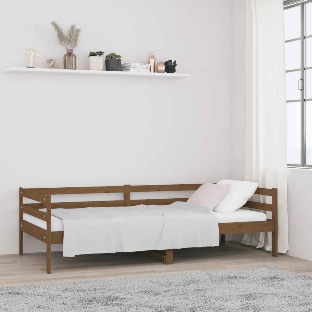 vidaXL Day Bed Honey Brown 80x200 cm Solid Wood Pine