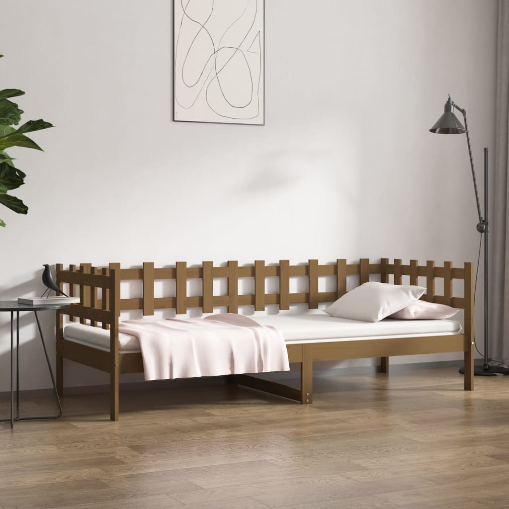 vidaXL Day Bed Honey Brown 80x200 cm Solid Wood Pine