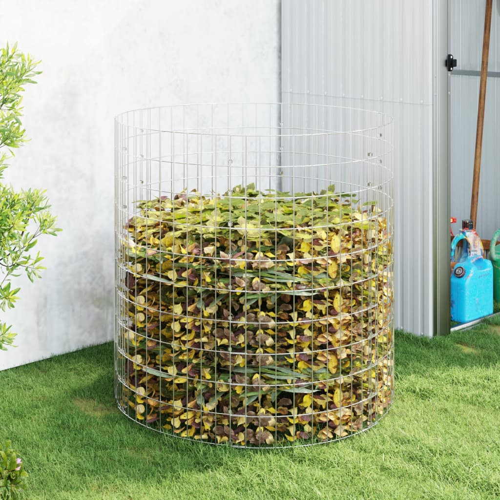 vidaXL Garden Composter Ì÷100x100 cm Galvanised Steel