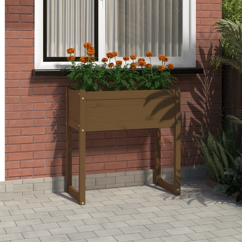 vidaXL Planter Honey Brown 78x40x81 cm Solid Wood Pine