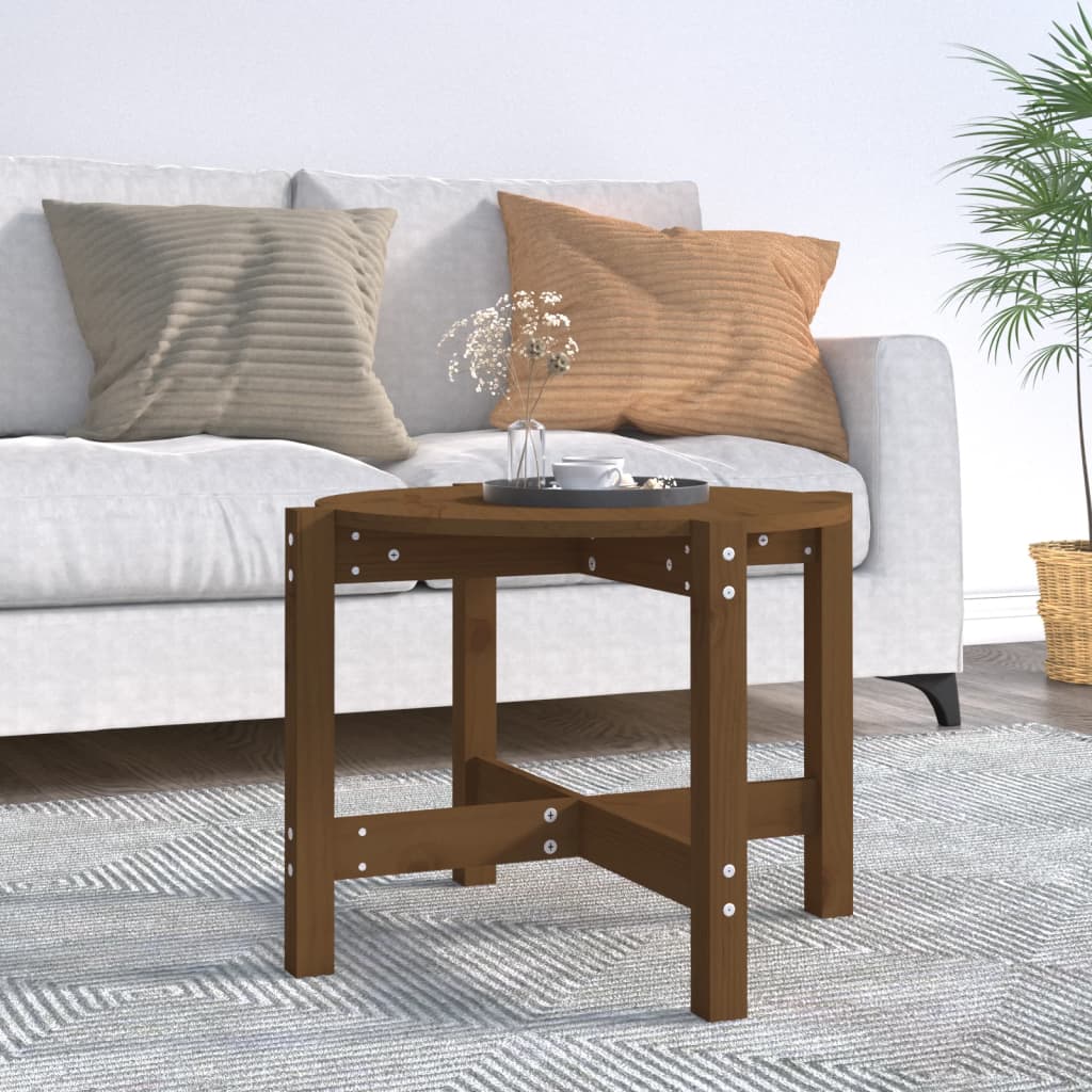 vidaXL Coffee Table Honey Brown Ì÷ 62.5x45 cm Solid Wood Pine