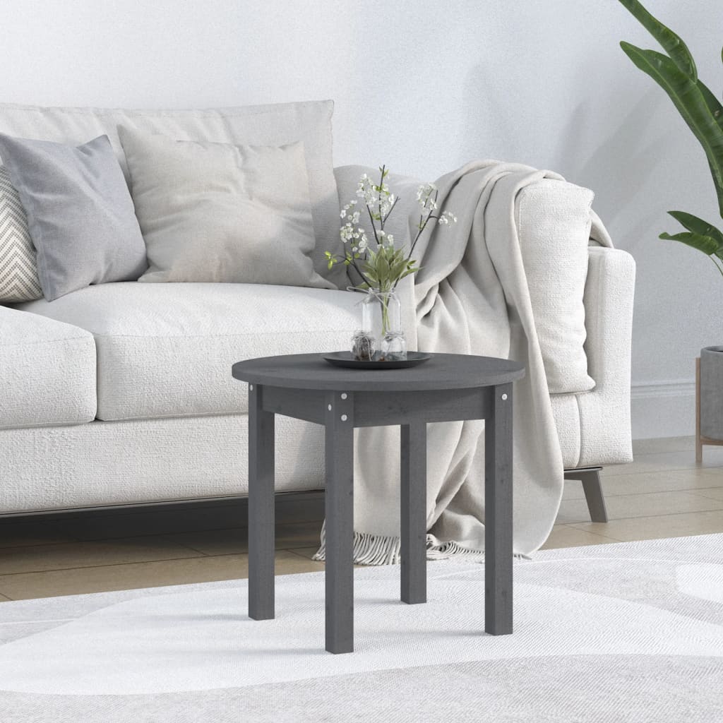 vidaXL Coffee Table Grey Ì÷ 45x40 cm Solid Wood Pine