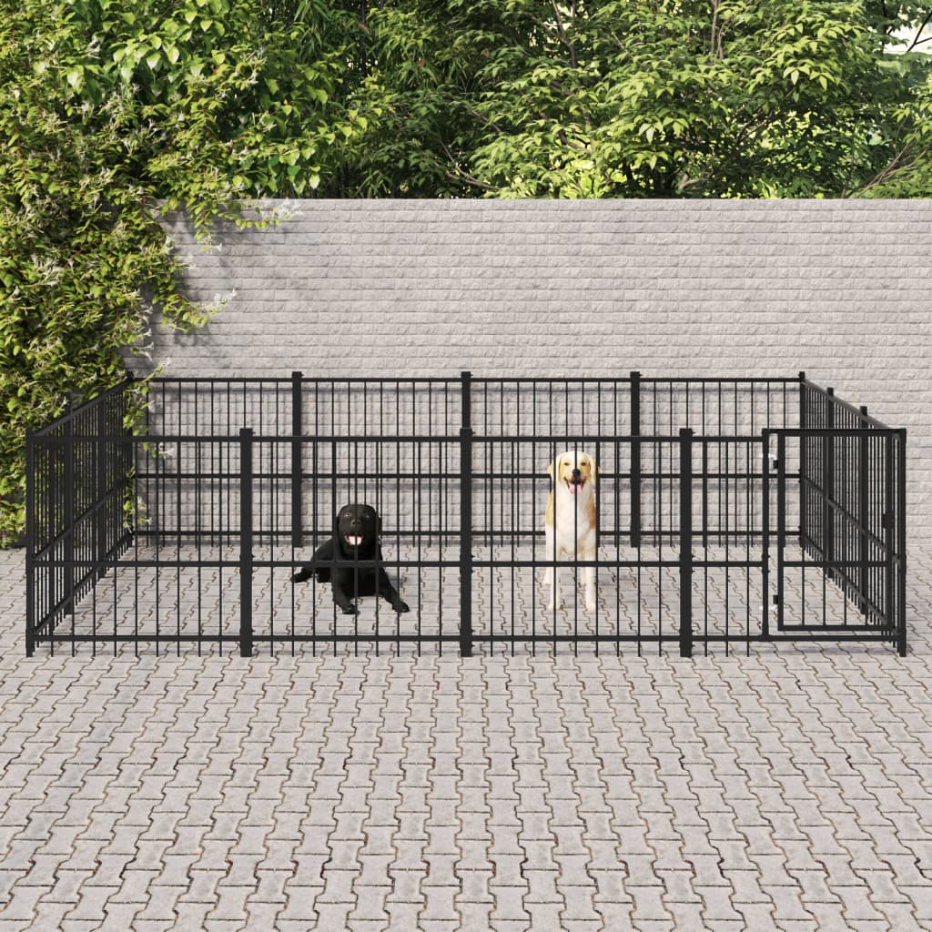 vidaXL Outdoor Dog Kennel Steel 11.58 må_