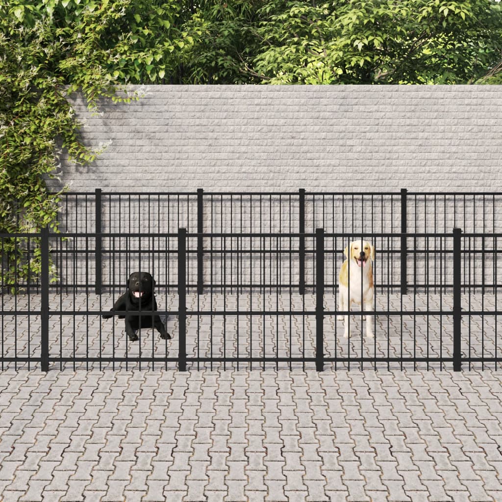 vidaXL Outdoor Dog Kennel Steel 14.11 må_