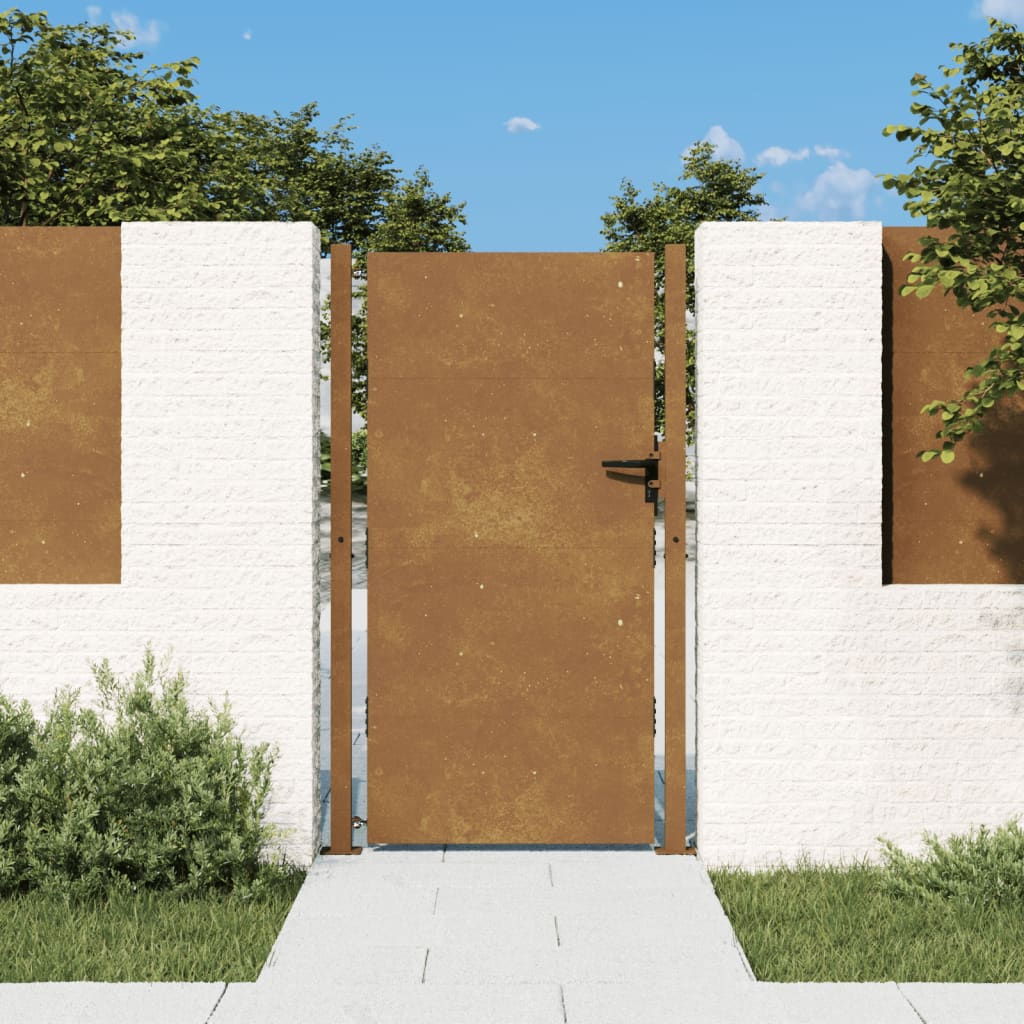 vidaXL Garden Gate 105x205 cm Corten Steel