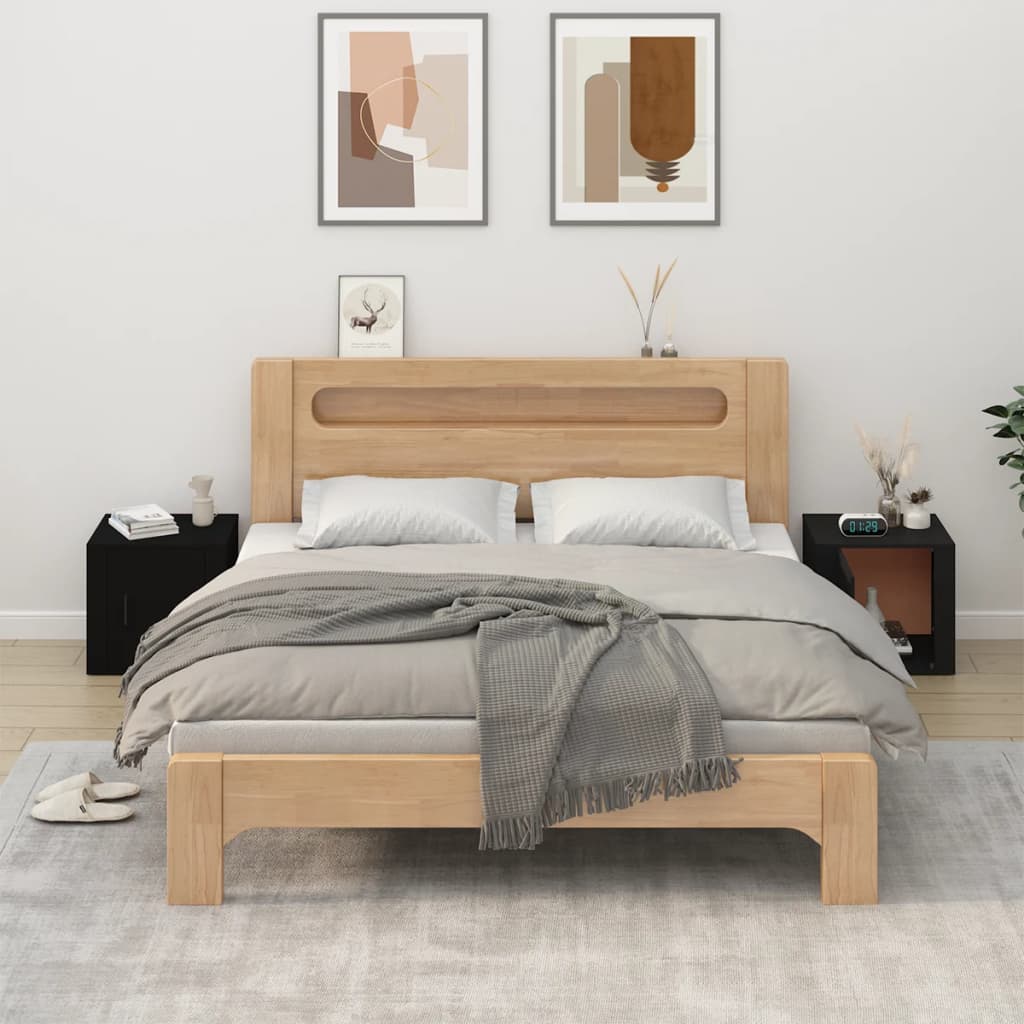 vidaXL Bedside Cabinets 2 pcs Black 50x39x47 cm