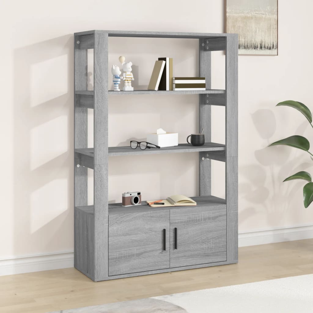 vidaXL Sideboard Grey Sonoma 80x30x119.5 cm Engineered Wood
