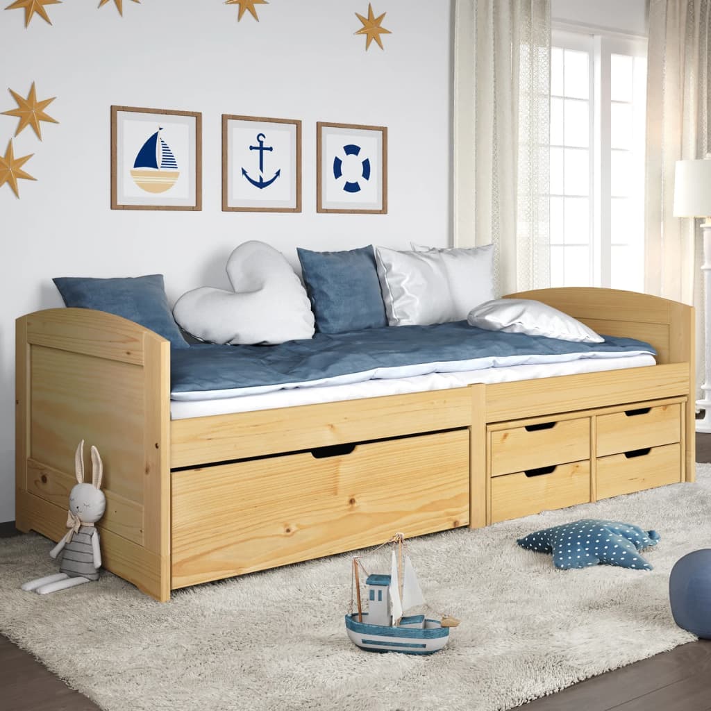 vidaXL Day Bed with 5 Drawers IRUN 90x200 cm Solid Wood Pine
