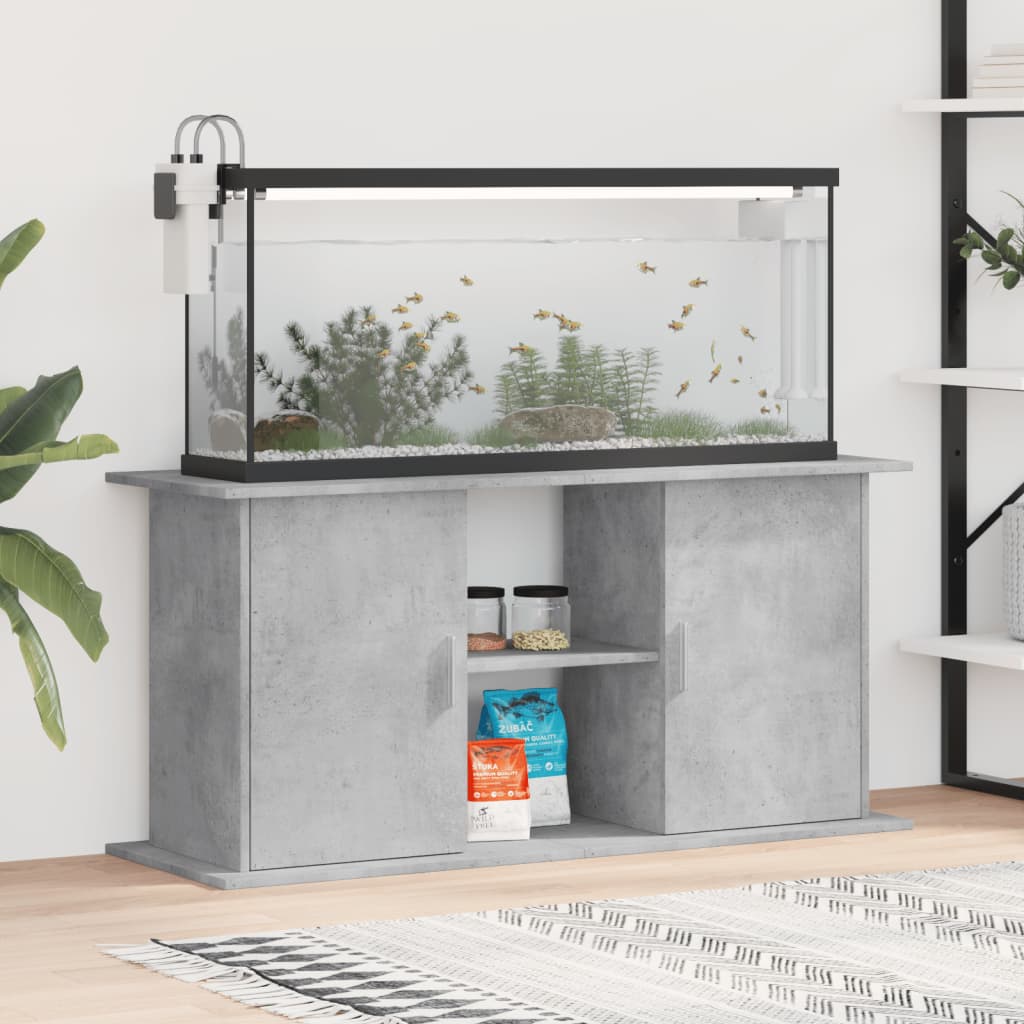 vidaXL Aquarium Stand Concrete Grey 121x41x58 cm Engineered Wood
