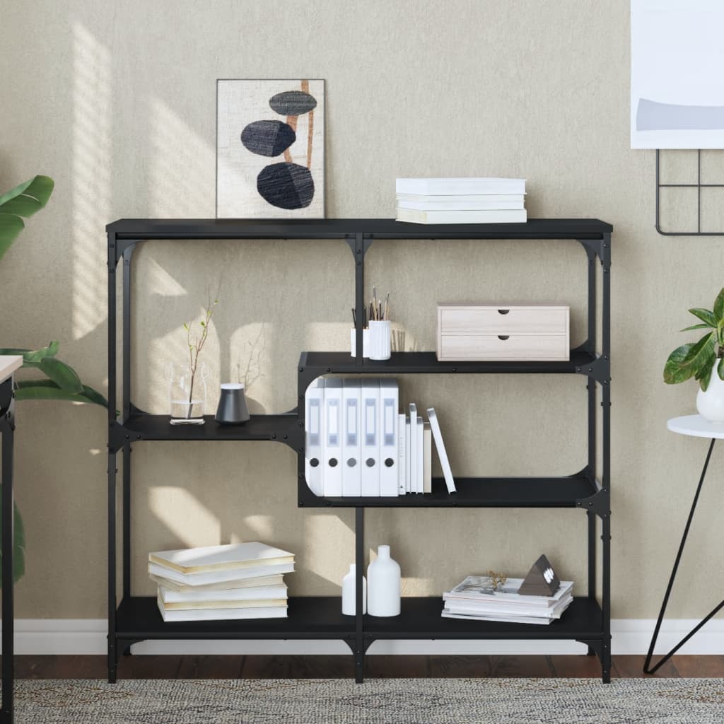 vidaXL Console Table Black 103x32x95 cm Engineered Wood