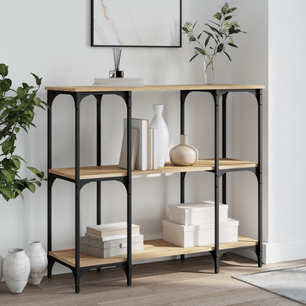 vidaXL Console Table Sonoma Oak 102x35x90 cm Engineered Wood
