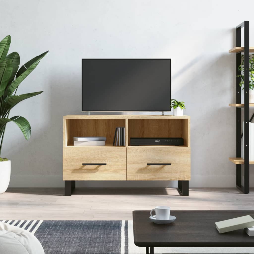 vidaXL TV Cabinet Sonoma Oak 80x36x50 cm Engineered Wood