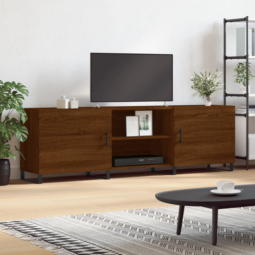 vidaXL TV Cabinet Brown Oak 150x30x50 cm Engineered Wood