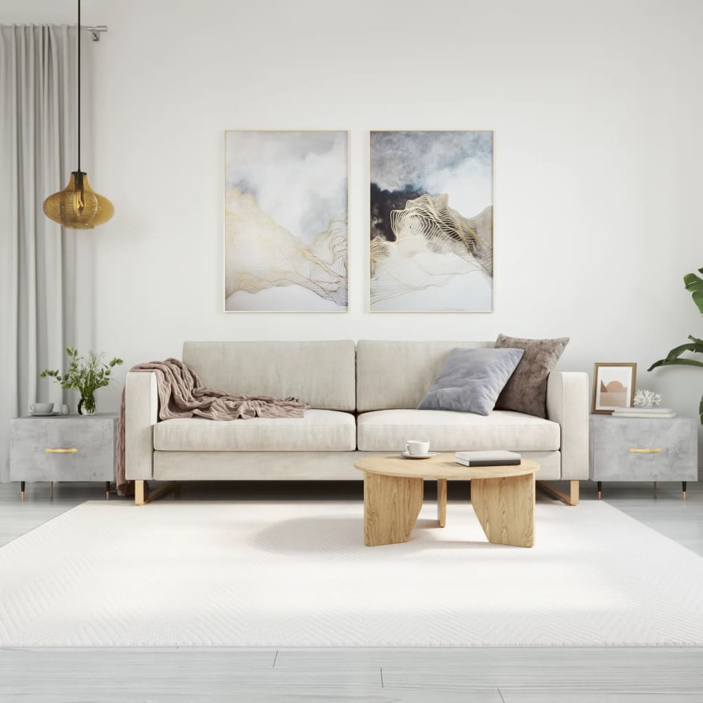 vidaXL Coffee Tables 2 pcs Concrete Grey 50x50x40 cm Engineered Wood