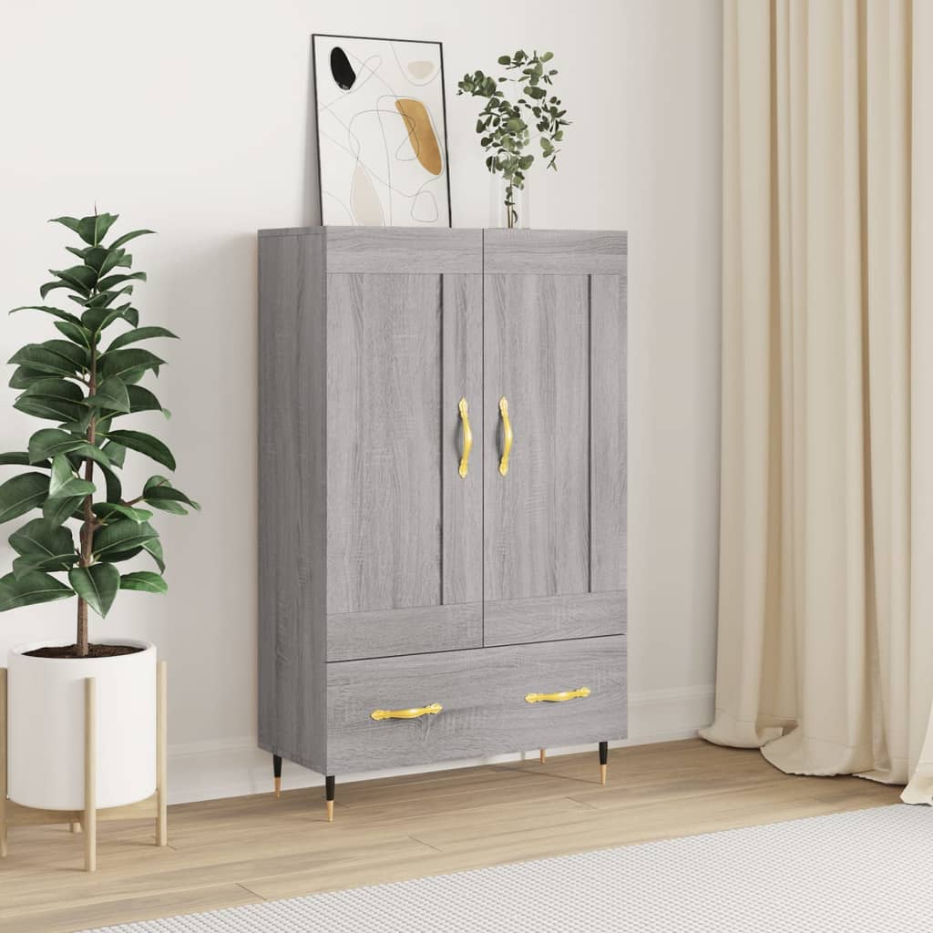 vidaXL Highboard Grey Sonoma 69.5x31x115 cm Engineered Wood