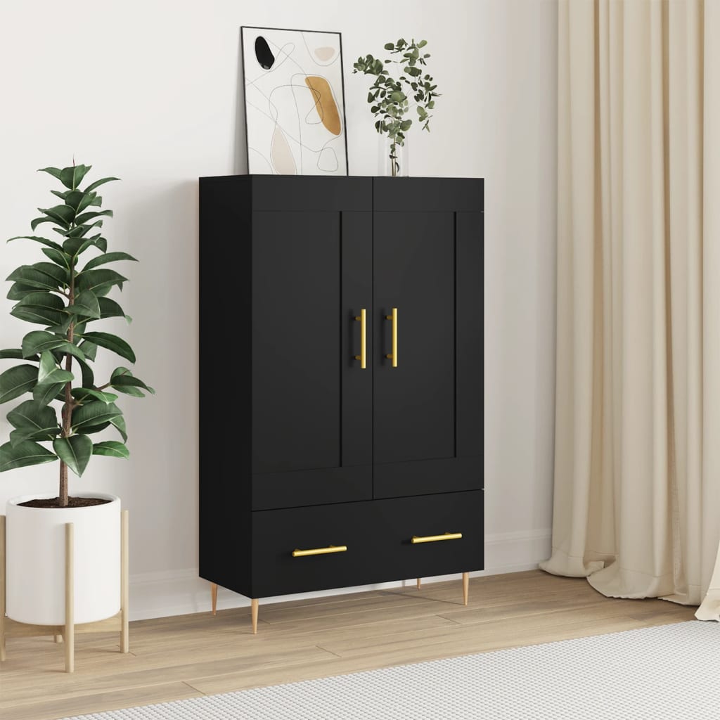 vidaXL Highboard Black 69.5x31x115 cm Engineered Wood
