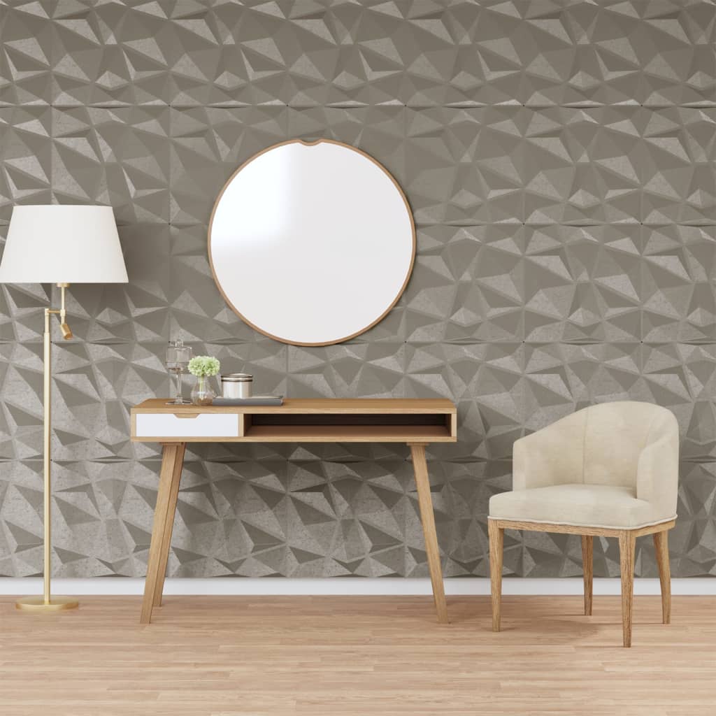 vidaXL Wall Panels 48 pcs Concrete Grey 50x50 cm EPS 12 må_ Diamond