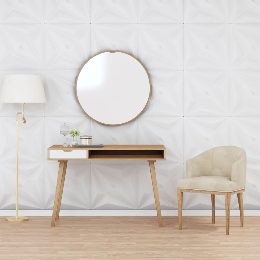 vidaXL Wall Panels 48 pcs White 50x50 cm EPS 12 må_ Star