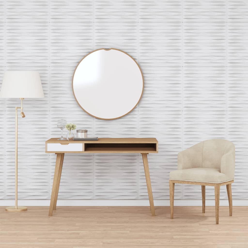 vidaXL Wall Panels 24 pcs White 50x50 cm EPS 6 må_ Stone