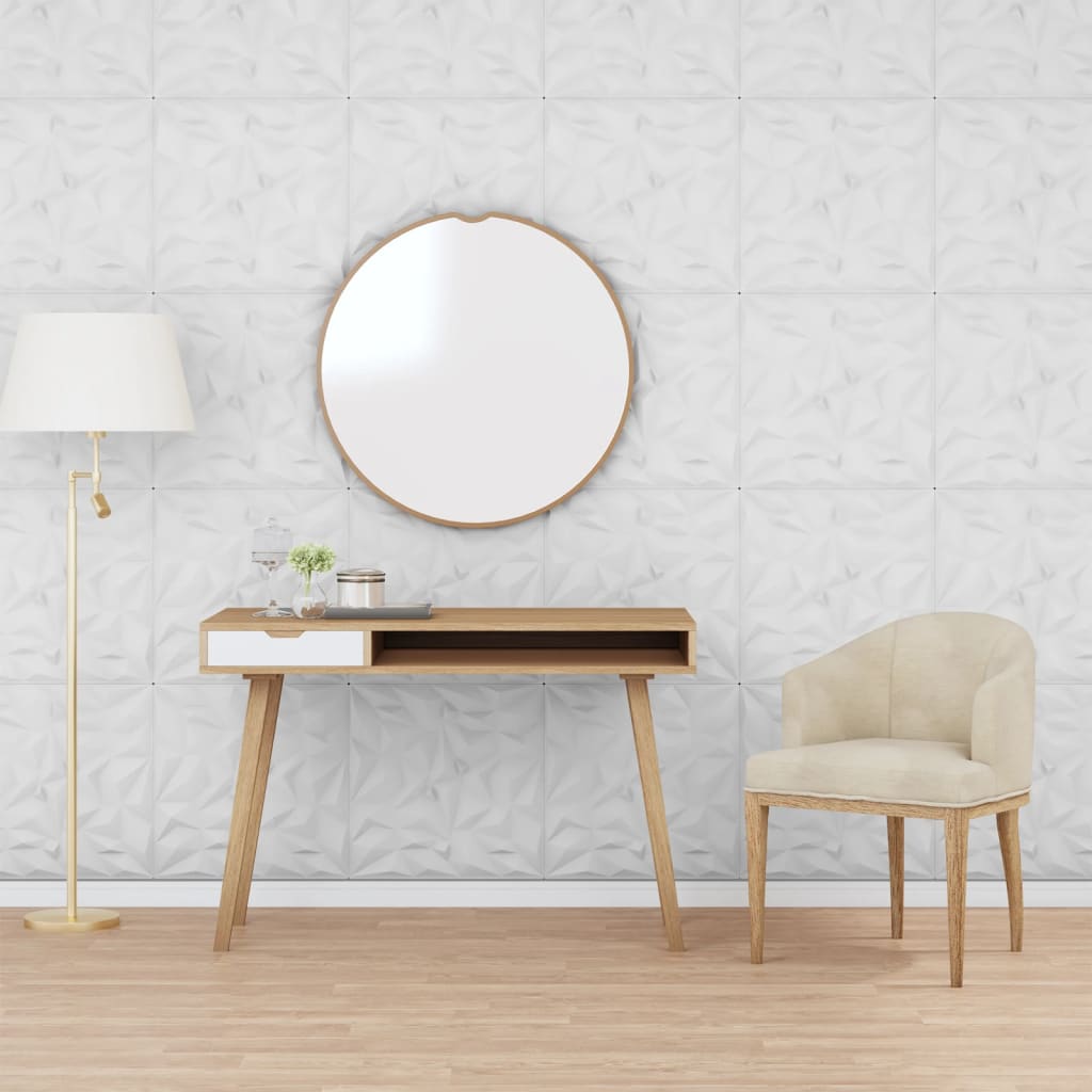 vidaXL Wall Panels 24 pcs White 50x50 cm EPS 6 må_ Amethyst