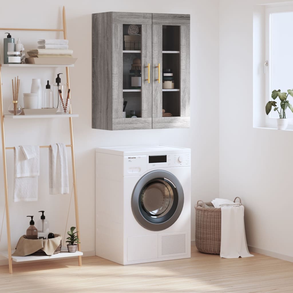 vidaXL Wall Mounted Cabinet Grey Sonoma 69.5x34x90 cm