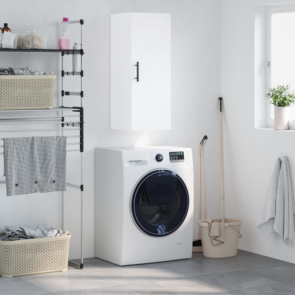 vidaXL Wall Mounted Cabinet White 34.5x34x90 cm
