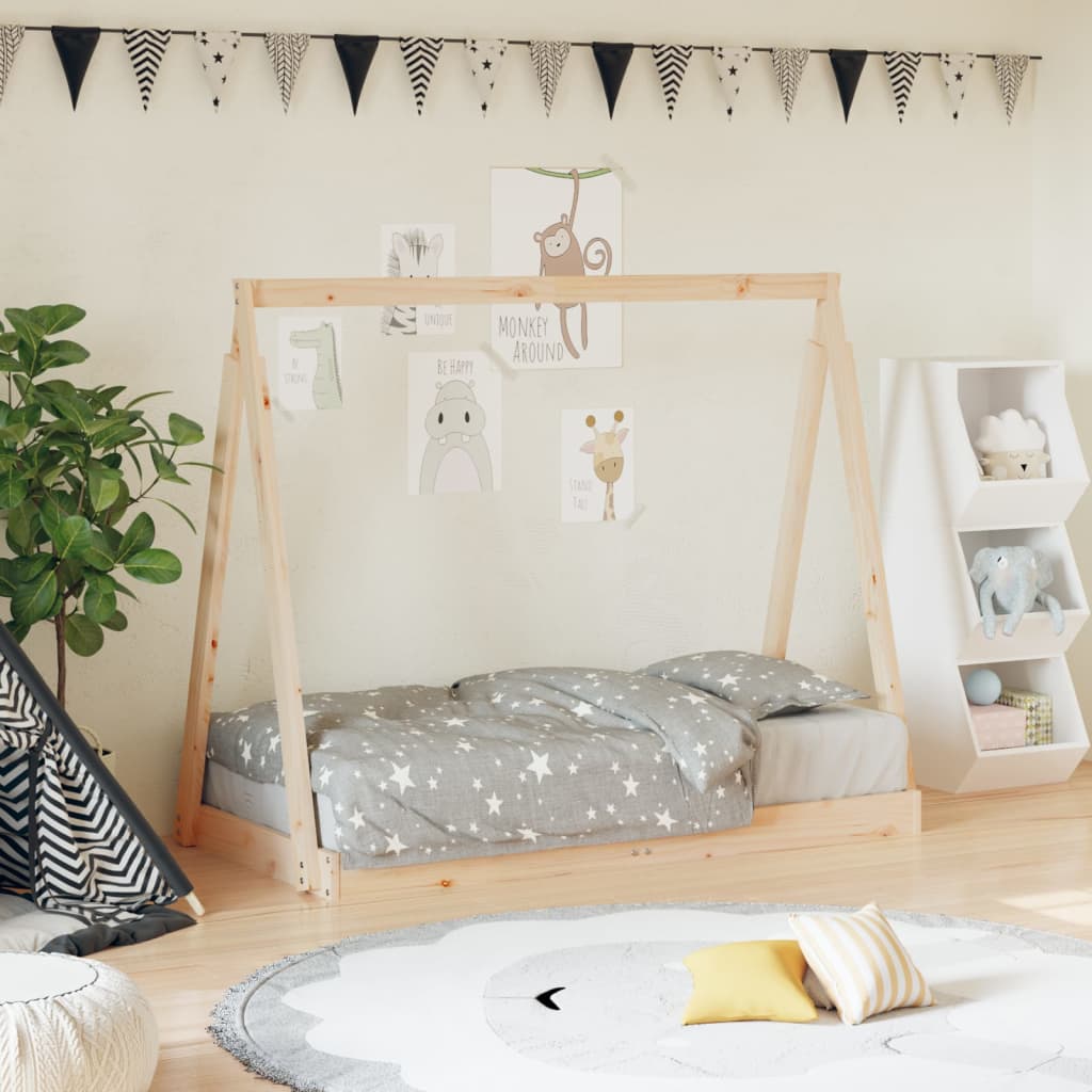 vidaXL Kids Bed Frame 70x140 cm Solid Wood Pine