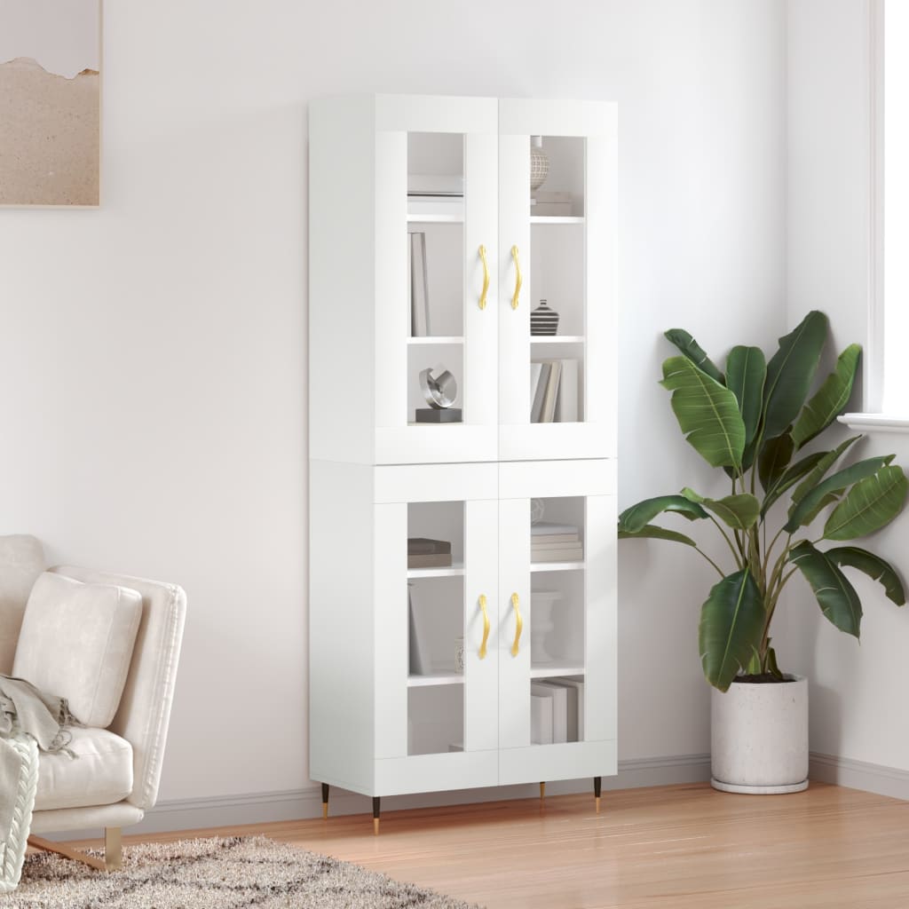 vidaXL Highboard White 69.5x34x180 cm Engineered Wood