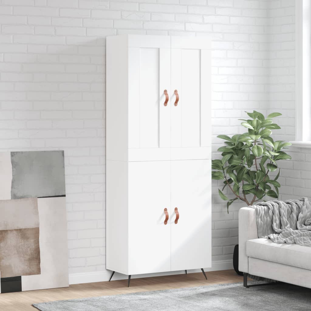 vidaXL Highboard White 69.5x34x180 cm Engineered Wood