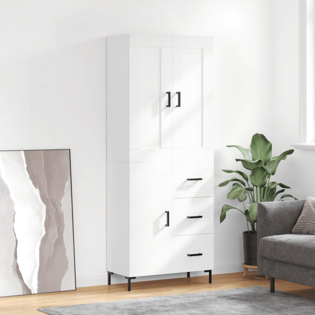 vidaXL Highboard White 69.5x34x180 cm Engineered Wood