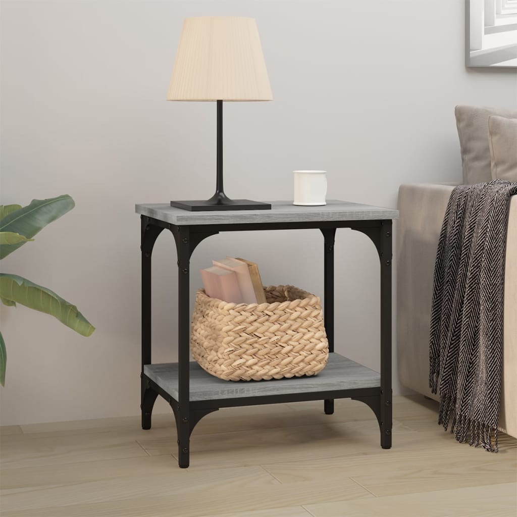 vidaXL Side Table Grey Sonoma 40x30x42 cm Engineered Wood
