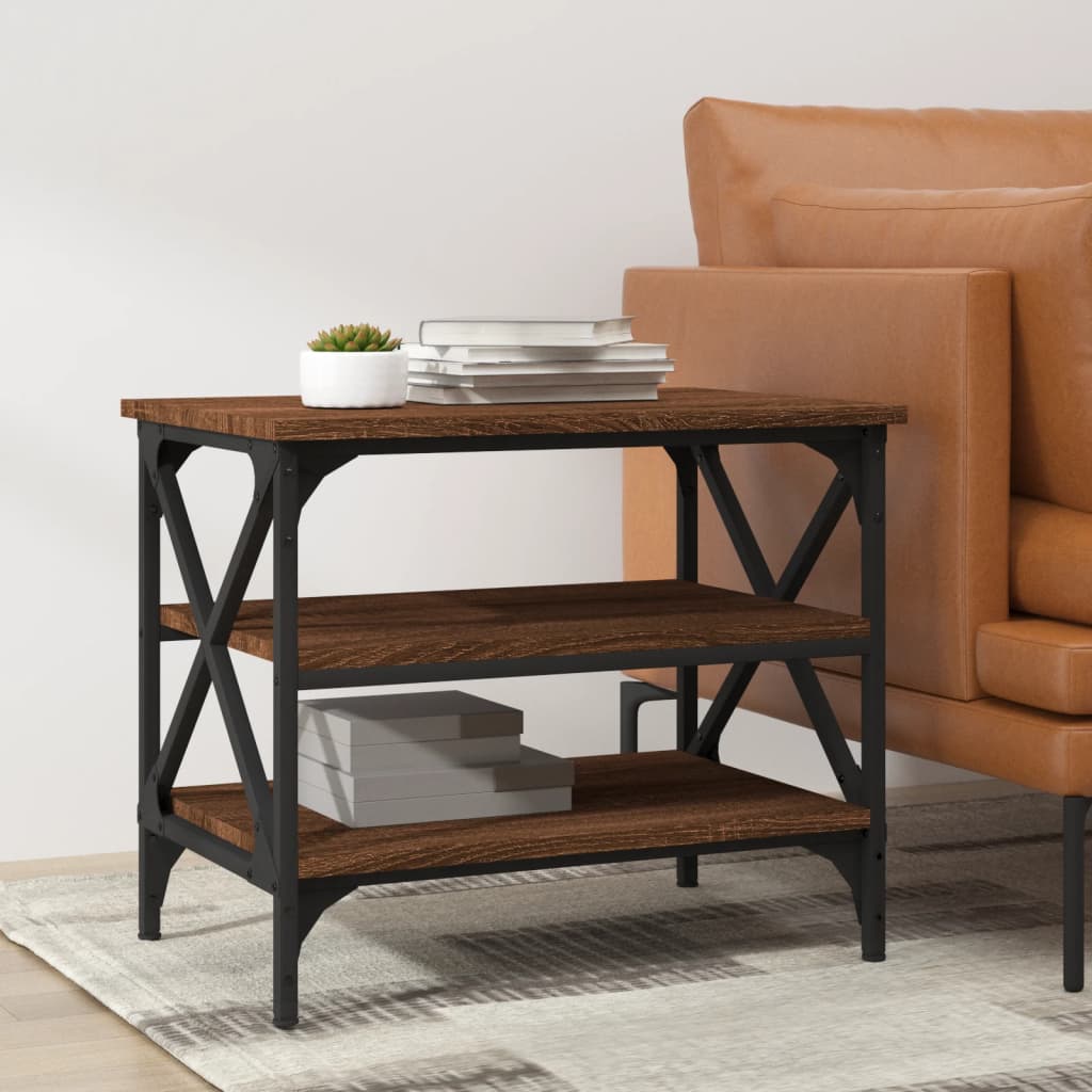 vidaXL Side Table Brown Oak 55x38x45 cm Engineered Wood