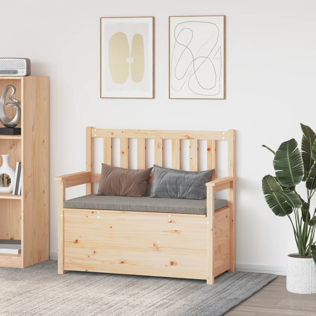 vidaXL Bench 112.5x51.5x96.5 cm Solid Wood Pine