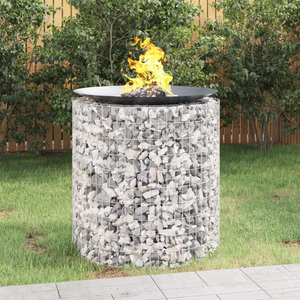 vidaXL Gabion Fire Pit Ì÷ 100 cm Galvanised Iron