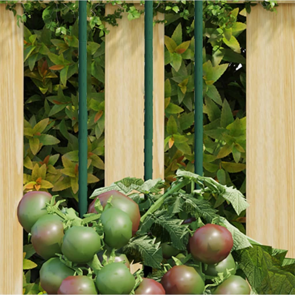 vidaXL Garden Plant Stakes 30 pcs Green 180 cm Steel
