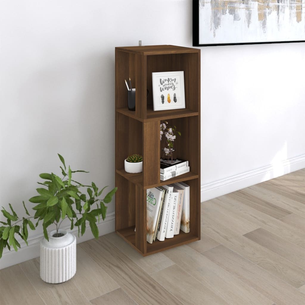 vidaXL Corner Cabinet Brown Oak 33x33x100 cm Engineered Wood