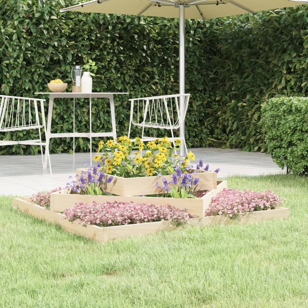 vidaXL Planter 112x112x27 cm Solid Wood Pine