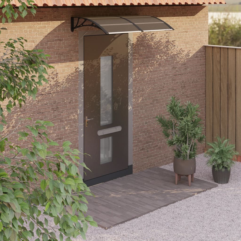vidaXL Door Canopy Black 150x80 cm Polycarbonate