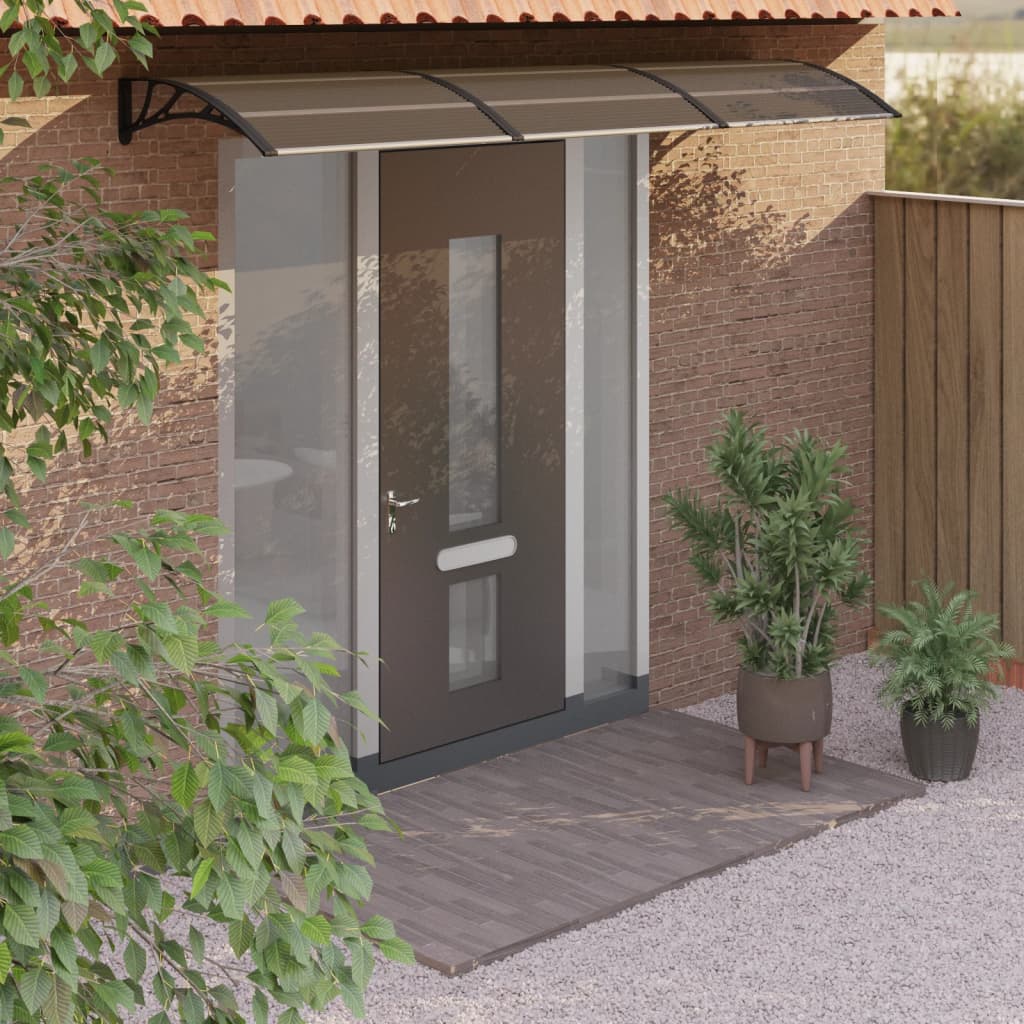 vidaXL Door Canopy Black 300x80 cm Polycarbonate