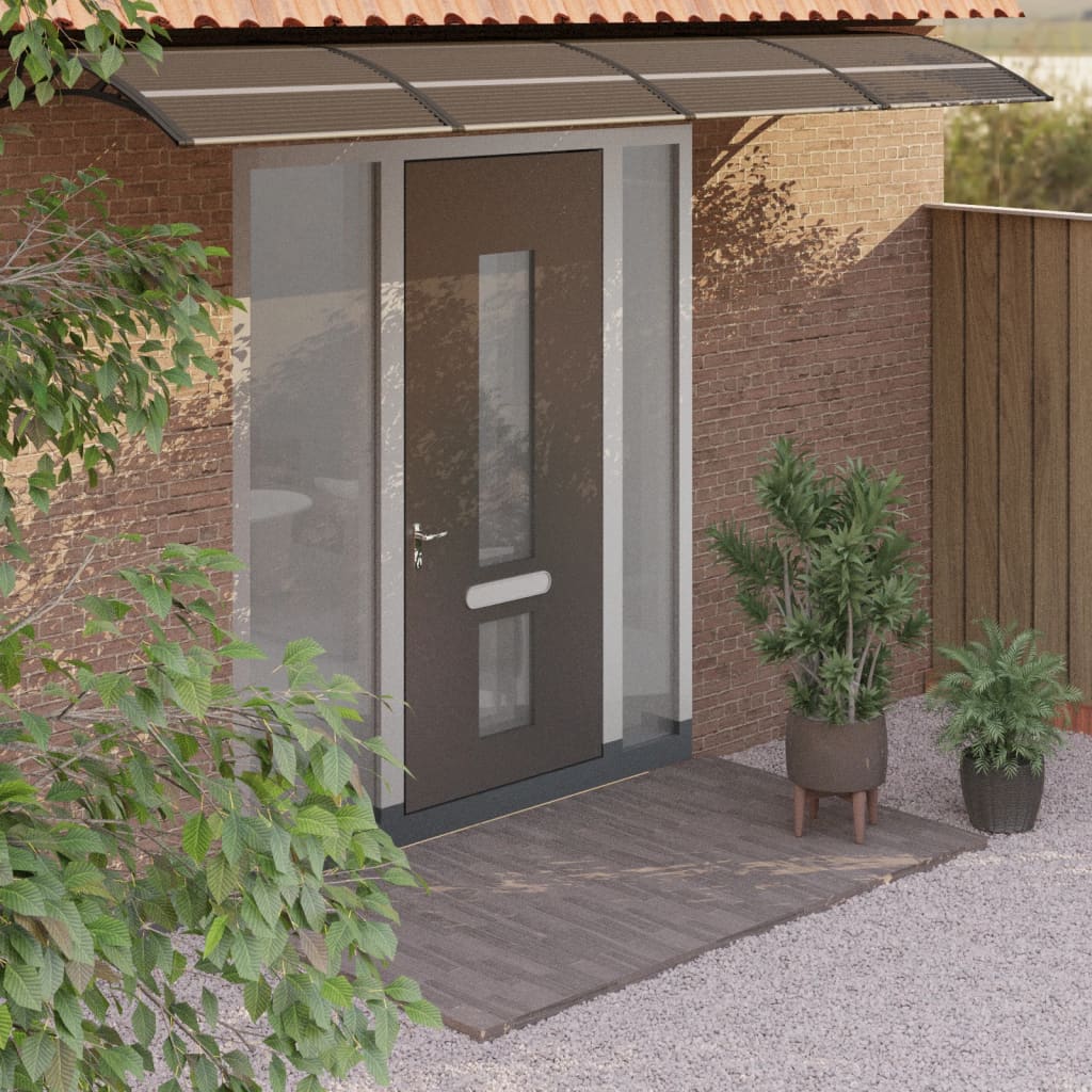 vidaXL Door Canopy Black 400x80 cm Polycarbonate