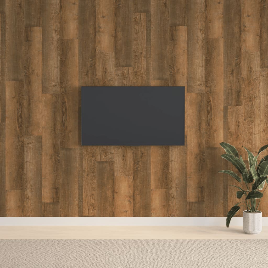vidaXL Wall Panels Wood Look Brown PVC 2.06 må_