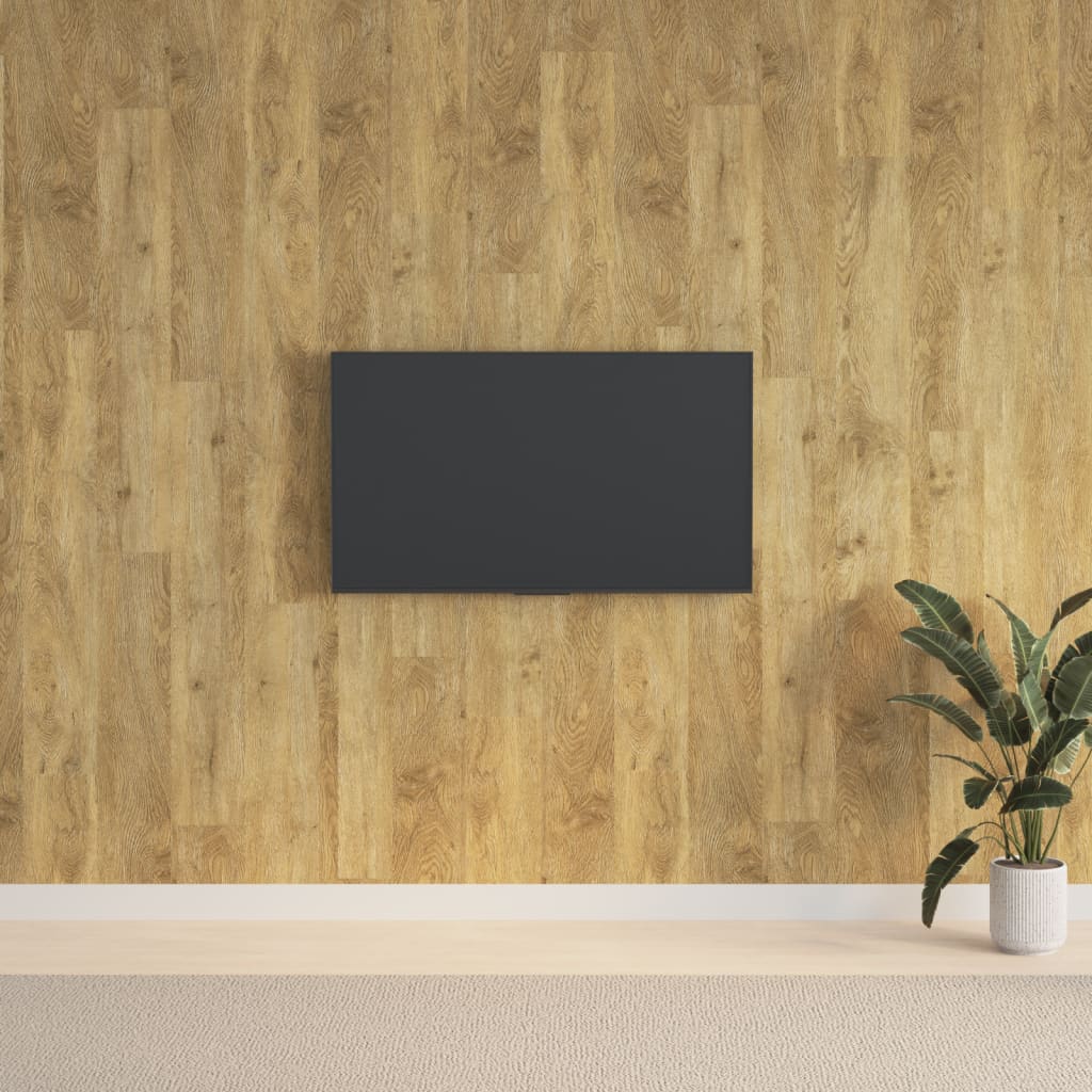 vidaXL Wall Panels Wood Look Brown PVC 2.06 må_
