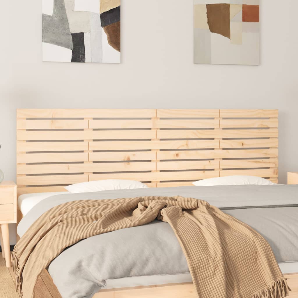 vidaXL Wall Headboard 186x3x63 cm Solid Wood Pine