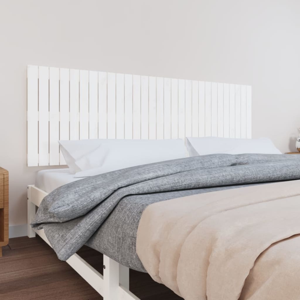 vidaXL Wall Headboard White 185x3x60 cm Solid Wood Pine