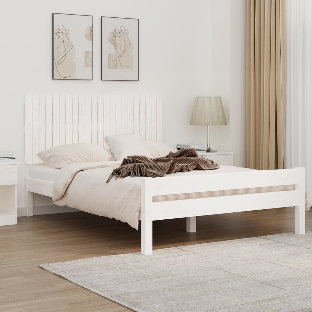 vidaXL Wall Headboard White 140x3x60 cm Solid Wood Pine